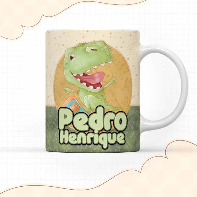 Caneca personalizada dinossauro