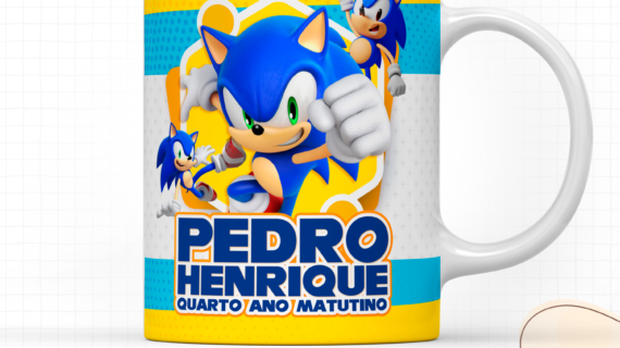 Caneca personalizada sonic