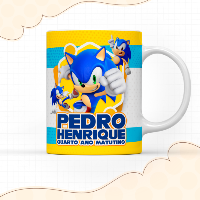 Caneca personalizada sonic