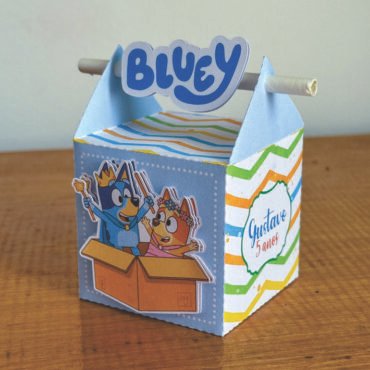 Caixa Canudo Personalizada do Bluey