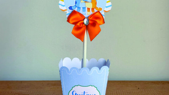 Centro de Mesa Personalizado Bluey