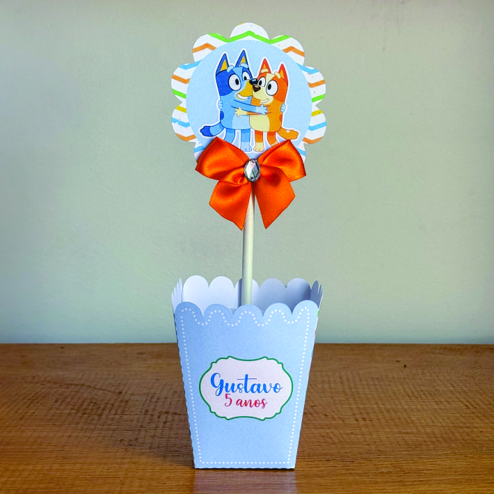 Centro de Mesa Personalizado Bluey