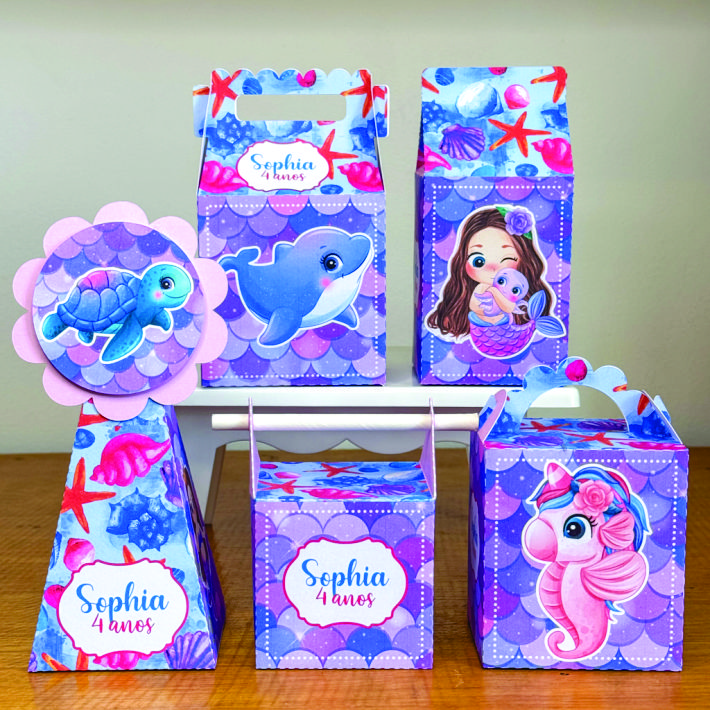 caixinhas personalizadas sereia