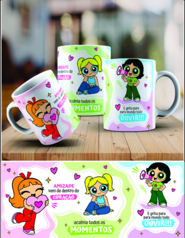 caneca Superpoderosas com Atitude e Estilo!