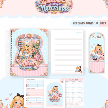 Caderno Pautado Personalizado A5 96 Folhas - Modelo 42
