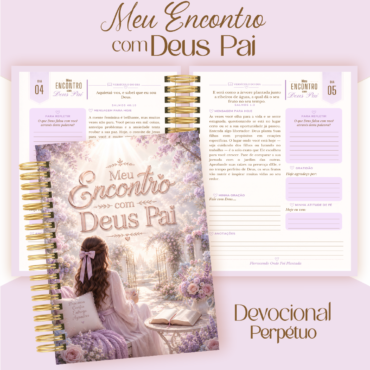 Devocional Encontro com Deus - Floral Lilás