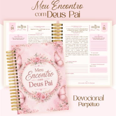Devocional Encontro com Deus - Borboletas Rosa
