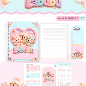 Caderno Pautado Personalizado A5 96 Folhas - Modelo 17