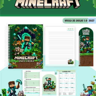 Caderno Pautado Personalizado A5 96 Folhas - Modelo 13