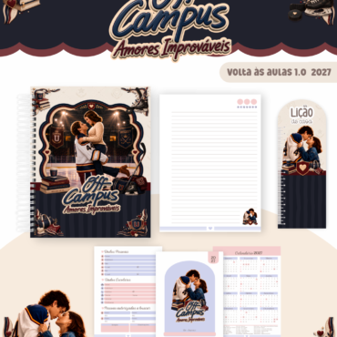 Caderno Pautado Personalizado A5 96 Folhas - Modelo 7