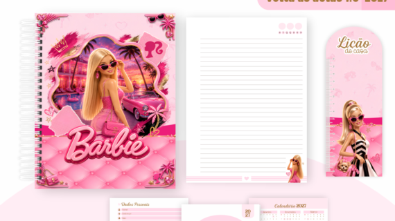Caderno Pautado Personalizado A5 96 Folhas - Modelo 6